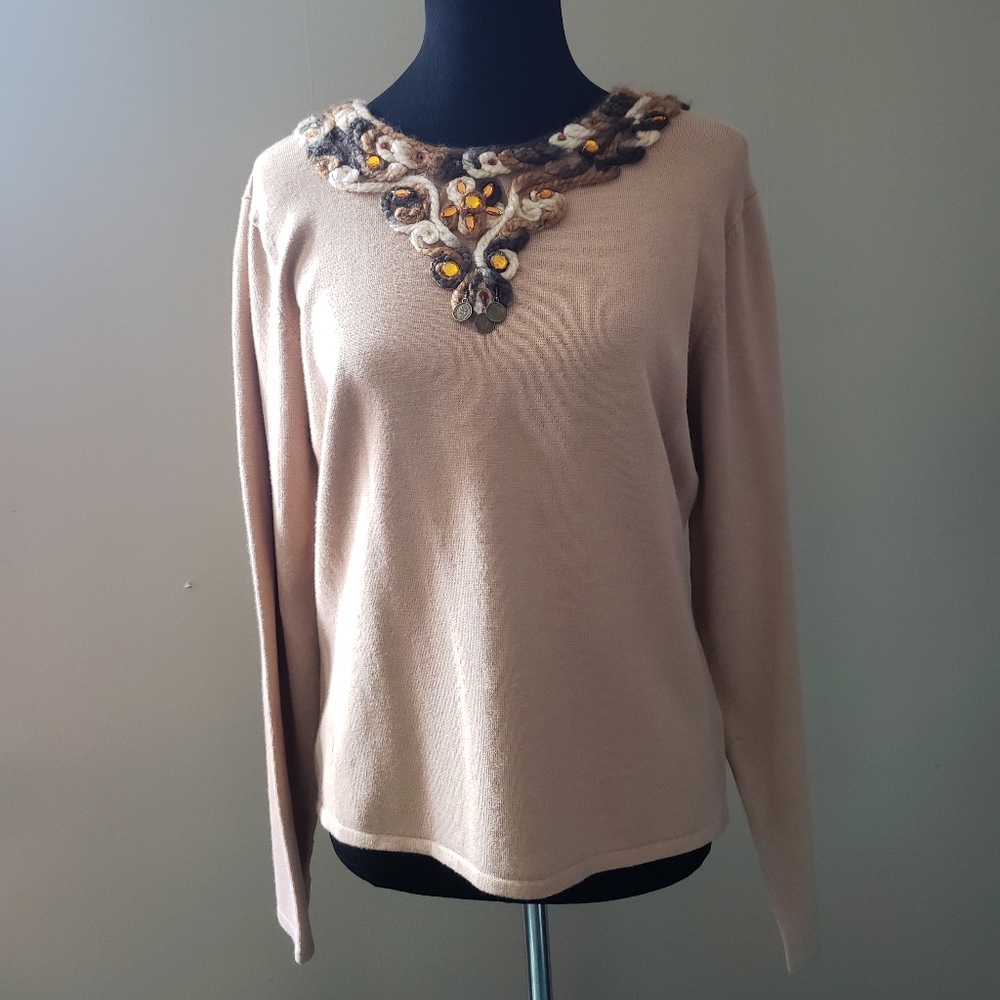 Camel Crew Neck Sweater